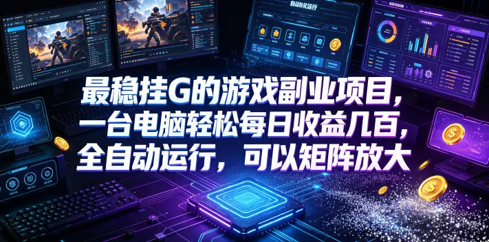 AI游戏全自动挂机项目,单号日入100左右,可矩阵放大!-创客联盟