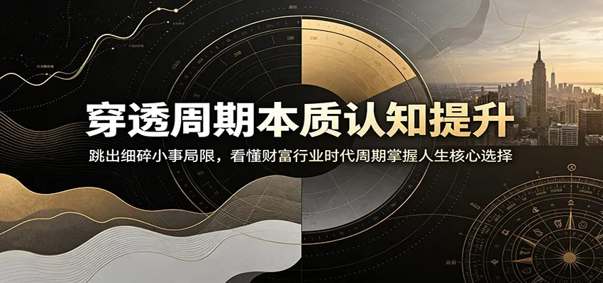 穿透周期本质认知提升：跳出细碎小事局限，看懂财富行业时代周期掌握人生核心选择-创客联盟
