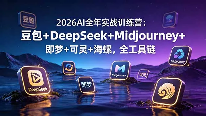 2026AI全年实战训练营：豆包+DeepSeek+Midjourney+即梦+可灵+海螺，全工具链-创客联盟
