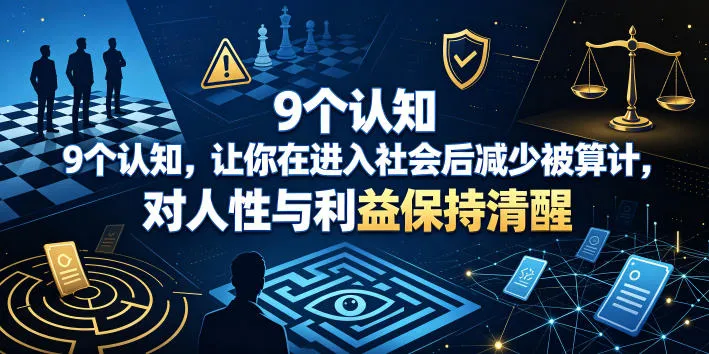 付费文章：9个认知，让你在进入社会后减少被算计，对人性与利益保持清醒-创客联盟