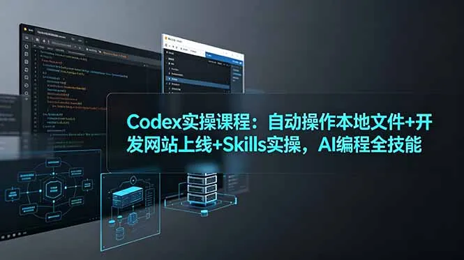 Codex实操课程:自动操作本地文件+开发网站上线+Skills实操,AI编程全技能-创客联盟