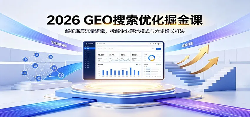 2026 GEO搜索优化掘金课:解析底层流量逻辑,拆解企业落地模式与六步增长打法-创客联盟