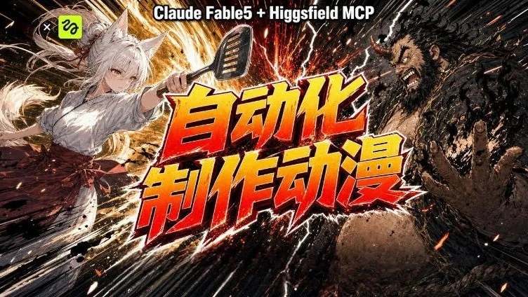 AI自动化动漫制作！Claude Fable 5接入Higgsfield MCP，直接生成完整创意内容-创客联盟