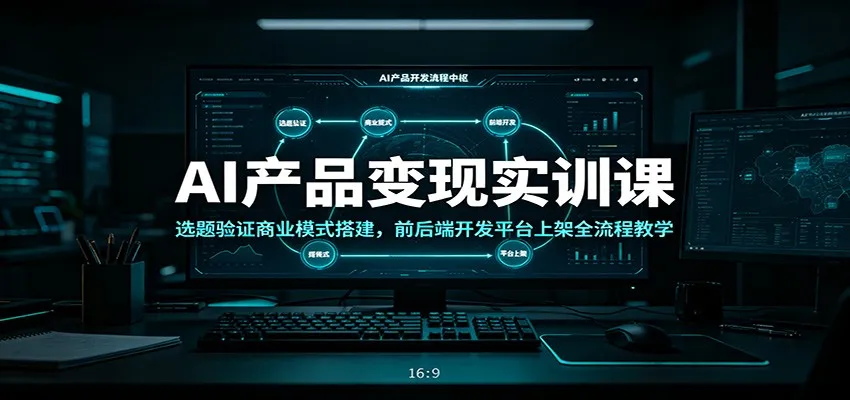 AI产品变现实训课:选题验证商业模式搭建,前后端开发平台上架全流程教学-创客联盟