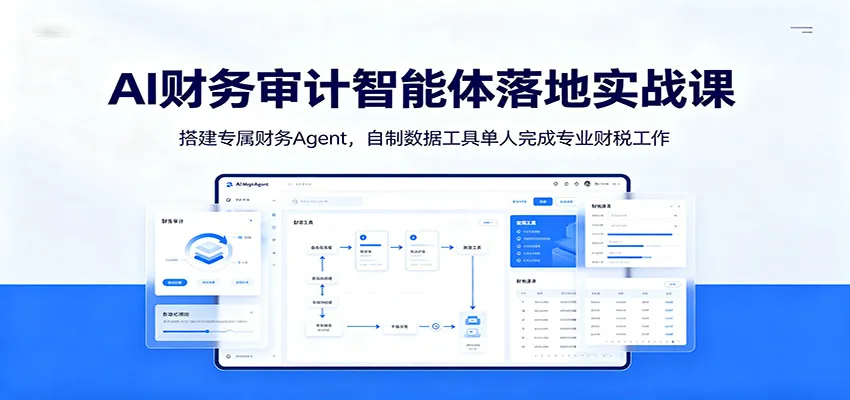 AI财务审计智能体落地实战课：搭建专属财务Agent，自制数据工具单人完成专业财税工作-创客联盟