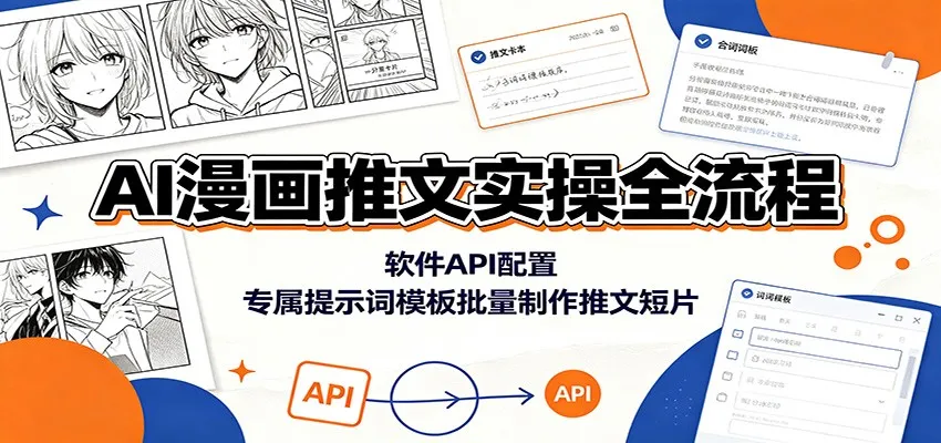 AI漫画推文实操全流程：软件API配置，专属提示词模板批量制作推文短片-创客联盟
