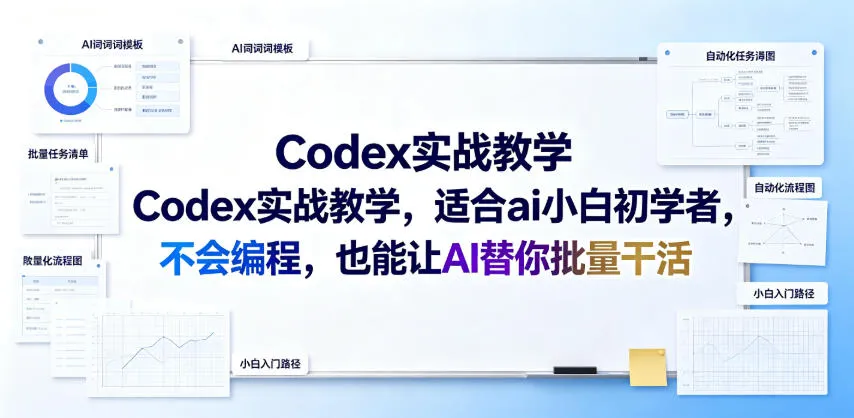 Codex实战教学，适合ai小白初学者，不会编程，也能让AI替你批量干活-创客联盟