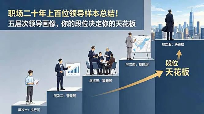 付费文章：职场二十年上百位领导样本总结！五层次领导画像，你的段位决定你的天花板-云网创