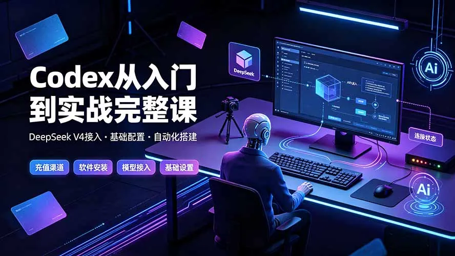 Codex从入门到实战完整课｜充值·安装·接入DeepSeek，记忆·插件·Skill·CLI·MCP全拆解-创客联盟