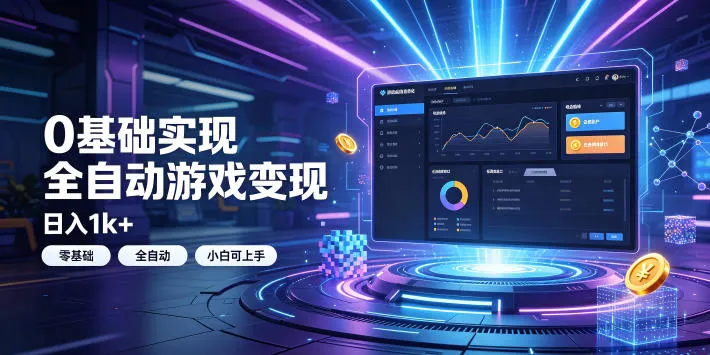 0基础实现全自动游戏变现，日入1k+，小白直接上手搞钱！【揭秘】-创客联盟