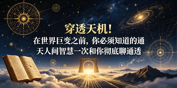 付费文章：穿透天机！在世界巨变之前，你必须知道的通天人间智慧一次和你彻底聊通透-创客联盟