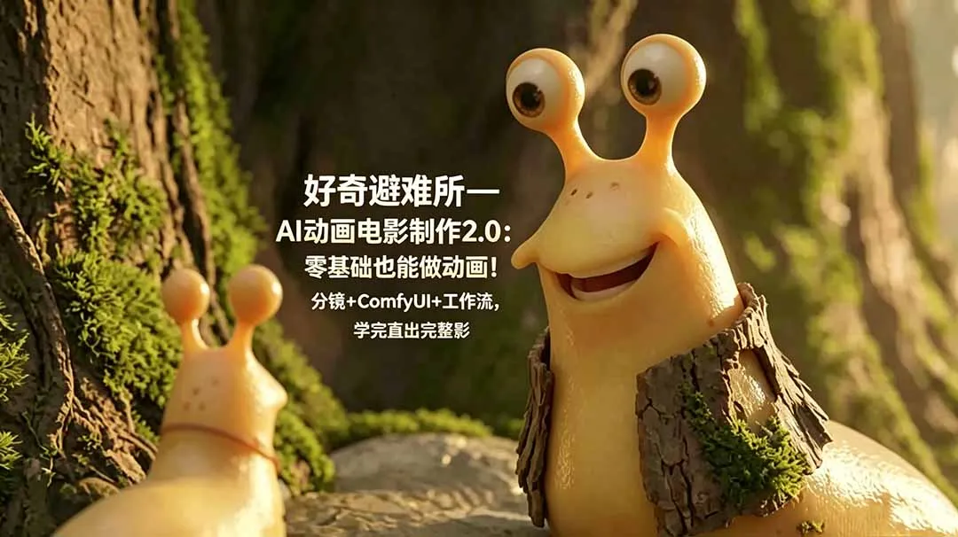 好奇避难所—AI动画电影制作2.0:零基础也能做动画!分镜+ComfyUI+工作流,学完直出完整影片-云网创