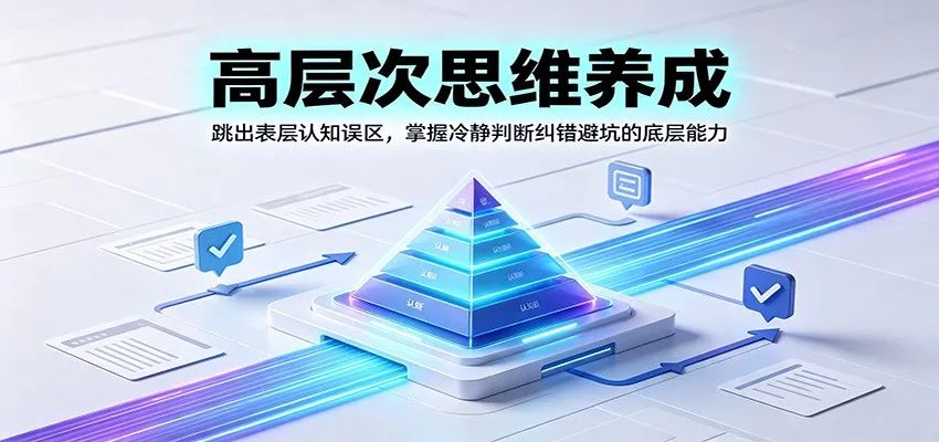 高层次思维养成：跳出表层认知误区，掌握冷静判断纠错避坑的底层能力-创客联盟