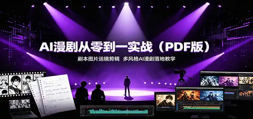 AI漫剧从零到一实战(PDF版)：剧本图片运镜剪辑，多风格AI漫剧落地教学-创客联盟