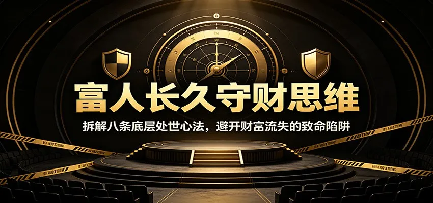 富人长久守财思维：拆解八条底层处世心法，避开财富流失的致命陷阱-创客联盟