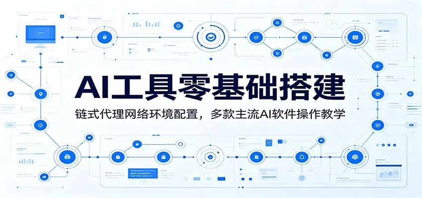 AI工具零基础搭建:链式代理网络环境配置,多款主流AI软件操作教学-创客联盟