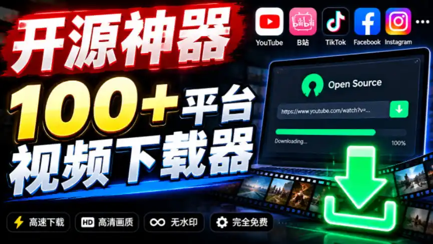 YouTube、B站超100+平台视频免费下载，超级好用，多平台免费开源热门视频下载器ytDownloader-创客联盟