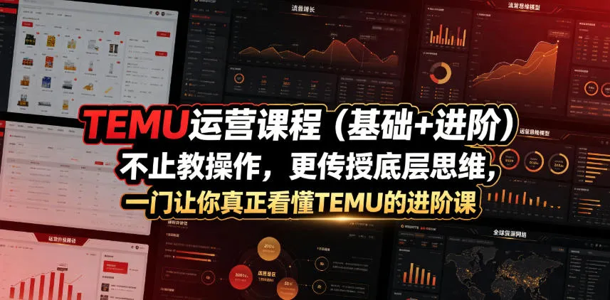 TEMU运营课程(基础+进阶)，不止教操作，更传授底层思维，一门让你真正看懂TEMU的进阶课-创客联盟