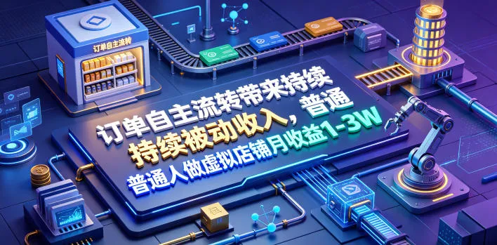 订单自主流转带来持续被动收入，普通人做虚拟店铺月收益1-3W【揭秘】-创客联盟