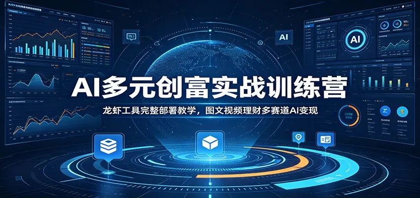 AI多元创富实战训练营：龙虾工具完整部署教学，图文视频理财多赛道AI变现-创客联盟