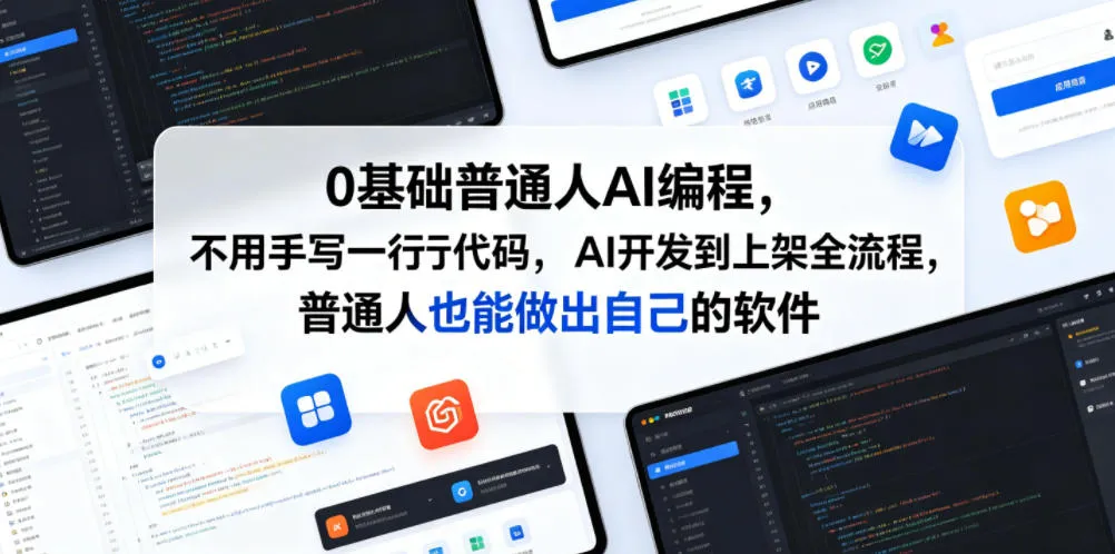 0基础普通人AI编程,不用手写一行代码,AI开发到上架全流程,普通人也能做出自己的软件-云网创