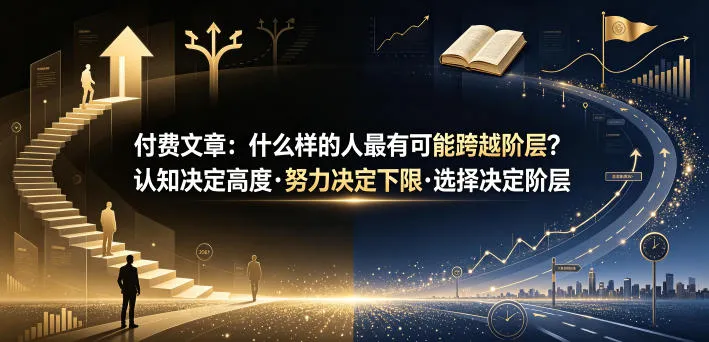付费文章:什么样的人最有可能跨越阶层?认知决定高度·努力决定下限·选择决定阶层-创客联盟