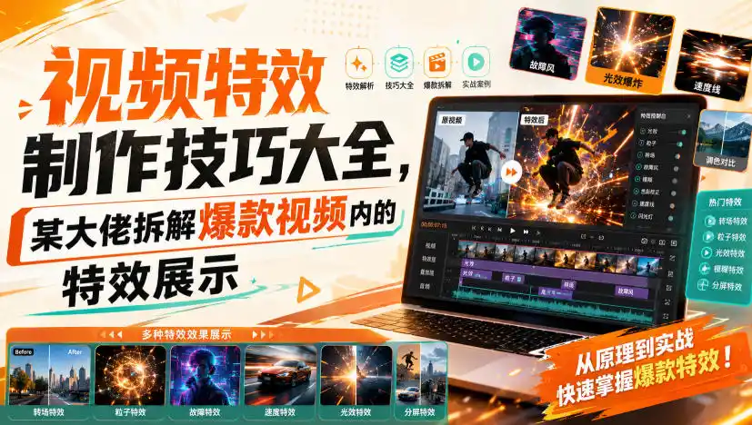 视频特效制作技巧大全，某大佬拆解爆款视频内的特效展示-创客联盟