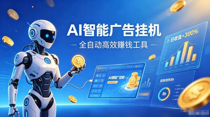 AI智能广告挂G，在家自动賺收益，全程无需人工操作、不用直播、不用拉人【揭秘】-创客联盟