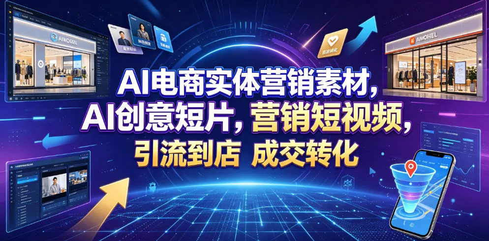 AI电商实体营销素材，AI创意短片，高效打造营销短视频，轻松引流到店，稳定提升门店客流与成交转化-创客联盟