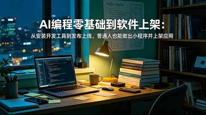 AI编程零基础到软件上架：从安装开发工具到发布上线，普通人也能做出小程序并上架应用商店-创客联盟