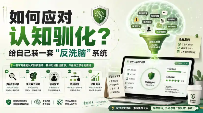 付费文章：如何应对认知驯化？给自己装一套“反洗脑”系统-创客联盟