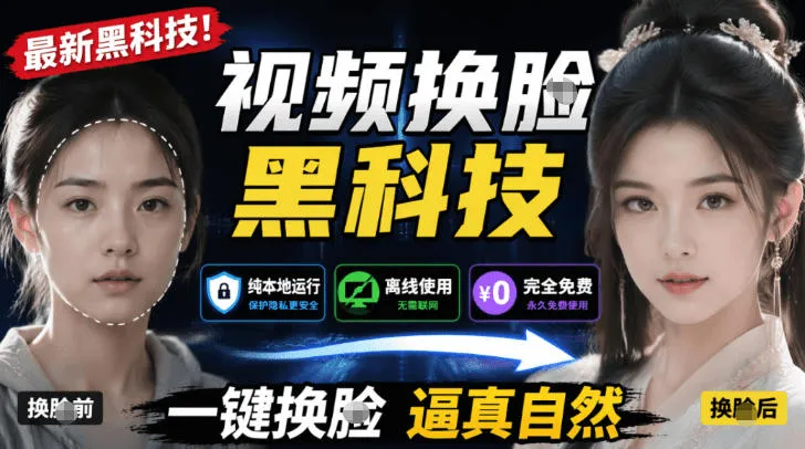 AI人工智能如此夸张？一键视频换Lian黑科技，纯本地离线运行，本地视频换Lian娱乐工具，AI FaceSwap-创客联盟