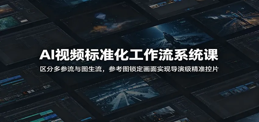 AI视频标准化工作流系统课：区分多参流与图生流，参考图锁定画面实现导演级精准控片-创客联盟