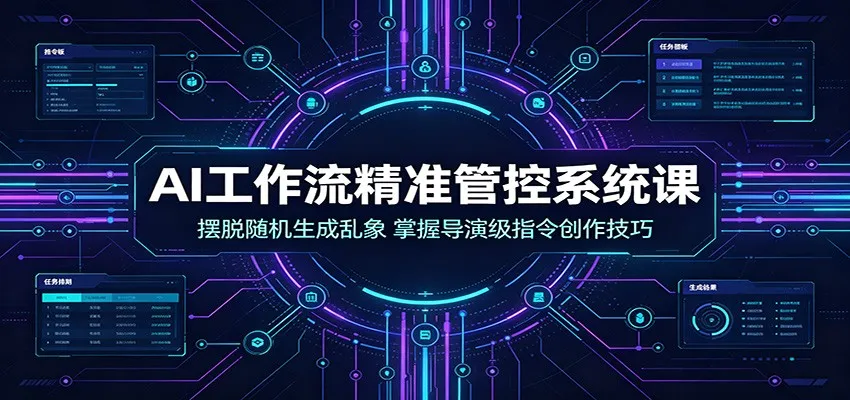 AI工作流精准管控系统课：摆脱随机生成乱象，掌握导演级指令创作技巧-创客联盟