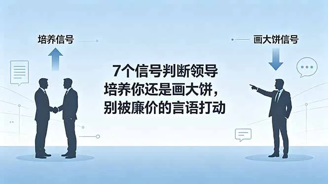 付费文章:7个信号判断领导培养你还是画大饼,别被廉价的言语打动-创客联盟