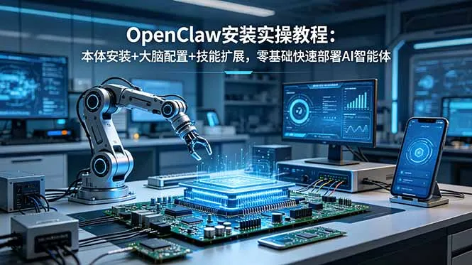 OpenClaw安装实操教程:本体安装+大脑配置+技能扩展,零基础快速部署AI智能体-创客联盟