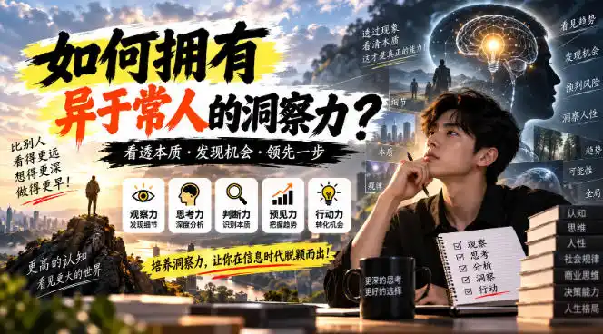 某公众号付费文章:如何拥有异于常人的洞察力?-创客联盟