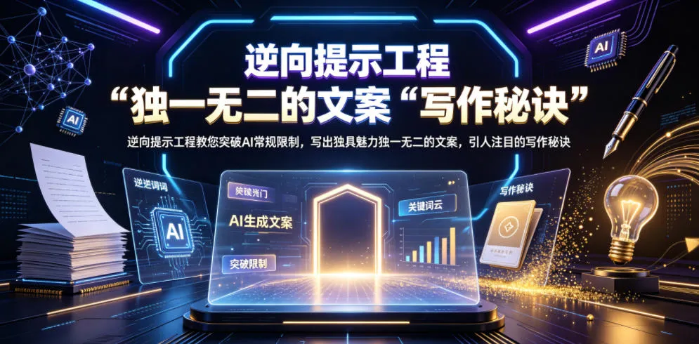 逆向提示工程教您突破AI常规限制,写出独具魅力独一无二的文案,引人注目的写作秘诀【原创双语字幕】-创客联盟