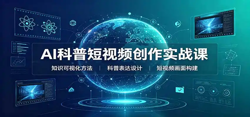 AI科普短视频创作实战课:配套要点文档,文案与视频提示词模板教学-创客联盟