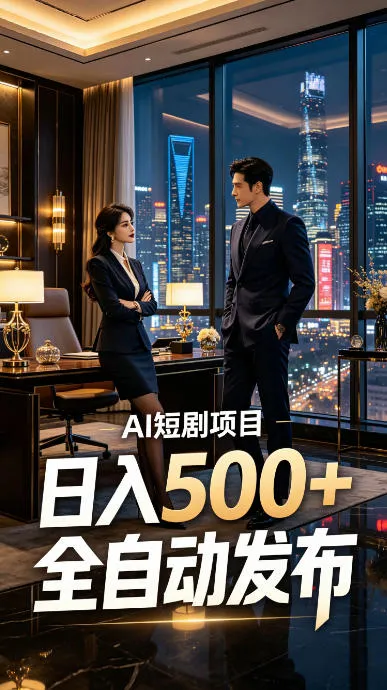 快手AI短剧自动发布，矩阵批量运营变现，轻资产副业项目，日入500+【揭秘】-创客联盟