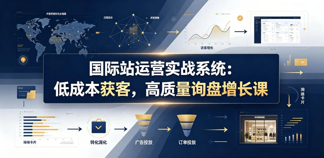 国际站运营实战系统：低成本获客，高质量询盘增长课(更新26年)-创客联盟