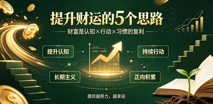 付费文章：提升财运的5个思路——财富是认知x行动x习惯的复利，愿你越努力，越幸运-创客联盟
