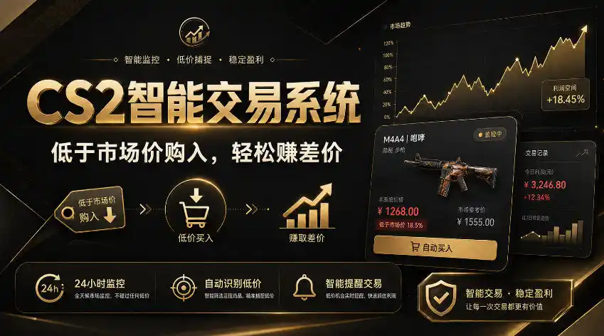 CS2智能交易系统，轻松賺差价|自动运行，无需自己挂G|数据支持任何形式验证【揭秘】-创客联盟
