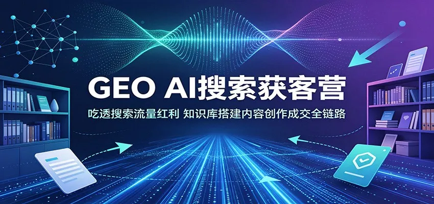 GEO AI搜索获客营：吃透搜索流量红利，知识库搭建内容创作成交全链路-创客联盟