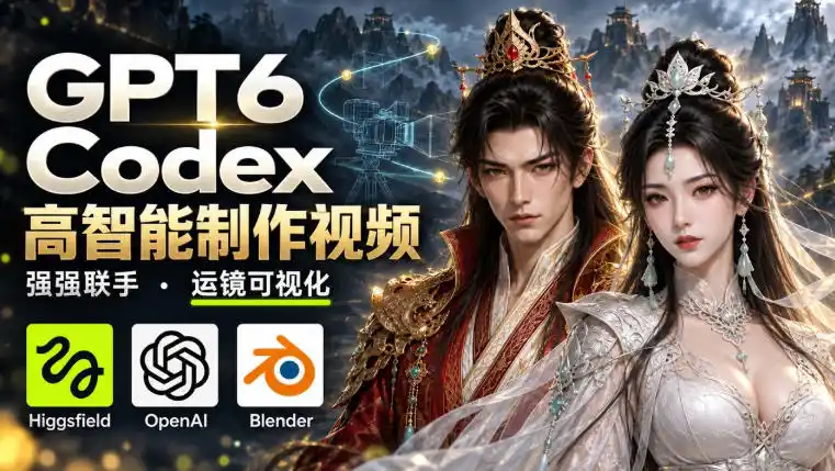 GPT-6 Astra×Codex高智能制作视频!联手Higgsfield,运镜可视化实战-创客联盟
