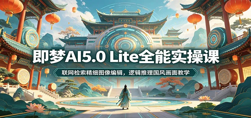 即梦AI5.0 Lite全能实操课:联网检索精细图像编辑,逻辑推理国风画面教学-创客联盟