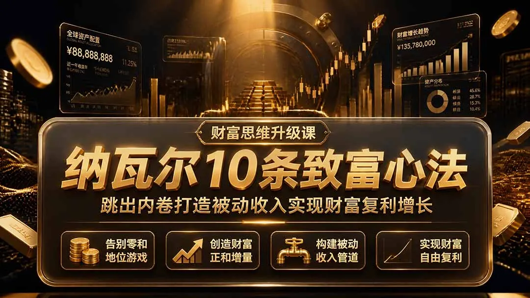 付费文章:纳瓦尔10条致富心法,跳出内卷打造被动收入实现财富复利增长-创客联盟